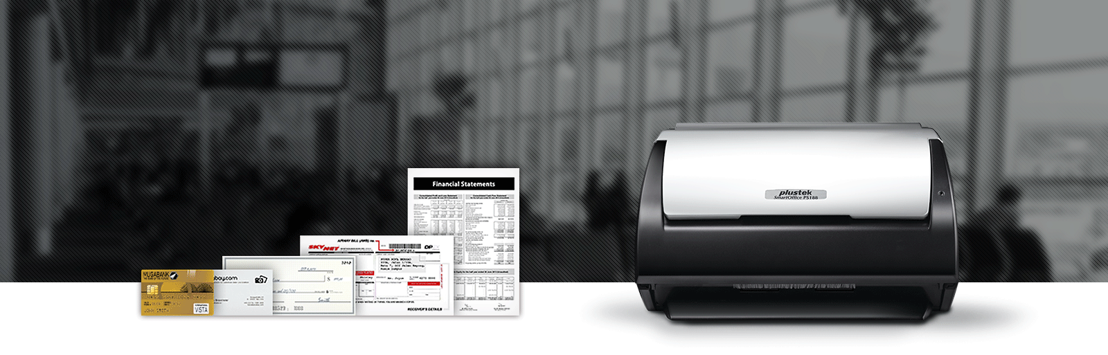 Máy quét Plustek SmartOffice PS188 phù hợp với văn phòng chật hẹp và dễ dàng di chuyển