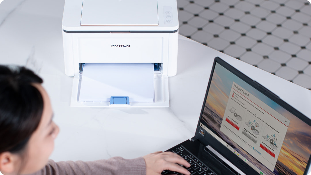 Máy in Pantum BP2310 kết nối laptop in tài liệu văn phòng